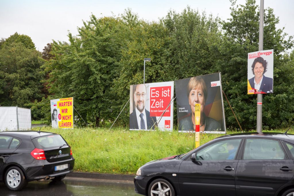 Foto Stellwände Wahlkandidaten