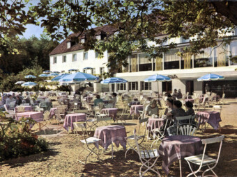 Terrasse des Hotel Schwaghof in den 1960er Jahren