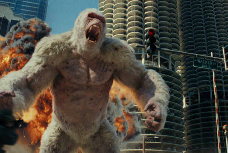 Szenenbild aus dem Kinofilm Rampage – Big meets Bigger