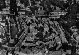 1950er Jahre: Luftaufnahme Parkstrasse, Dammstrasse, Kurpark