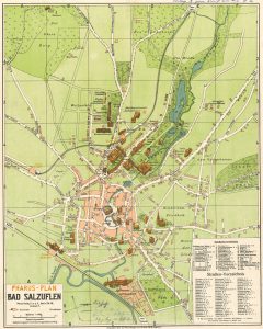 Stadtplan von Bad Salzuflen aus den 1920er Jahren