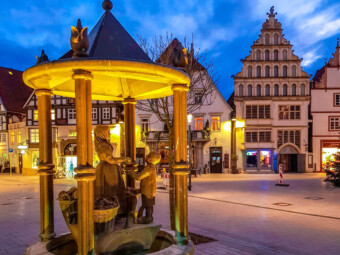 Marktbrunnen in der Bad Salzufler Innenstadt