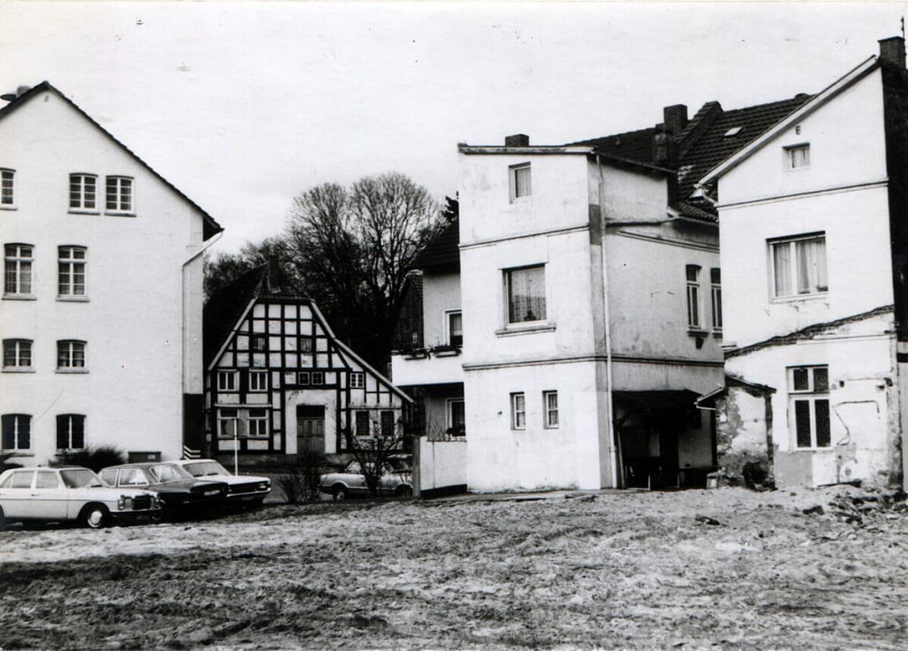 Dammstraße nach dem Abriss der Untere MÜhlenstraße in den 1980er Jahren