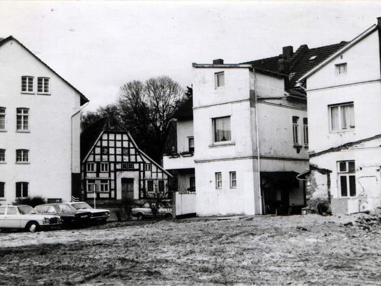 Dammstraße nach dem Abriss der Untere MÜhlenstraße in den 1980er Jahren