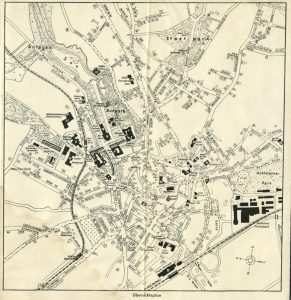 Stadtplan von Bad Salzuflen aus den 1930er Jahren