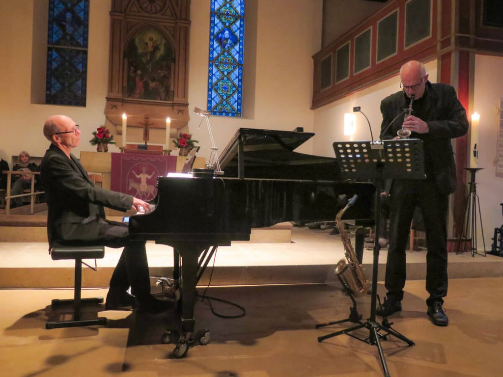 Andreas Gummersbach (Saxofon) und Matthias Kämper (Piano)