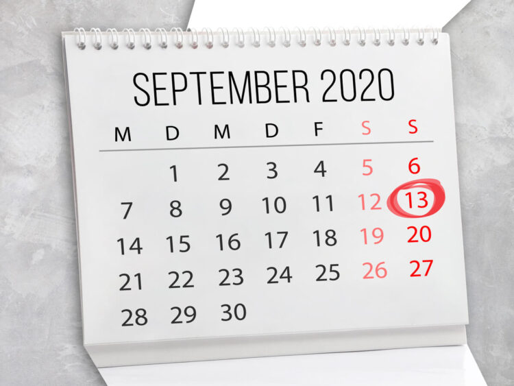 Kalenderblatt September 2020