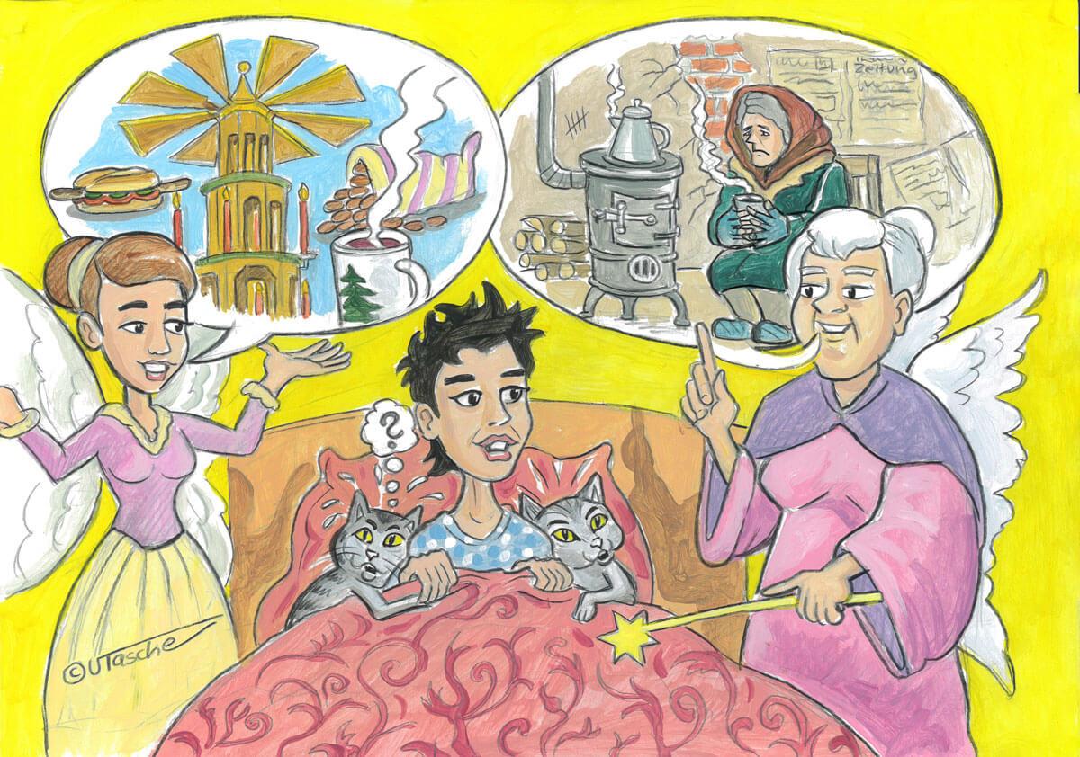 Illustration zur Kolumne: Fees Weihnachtstraum