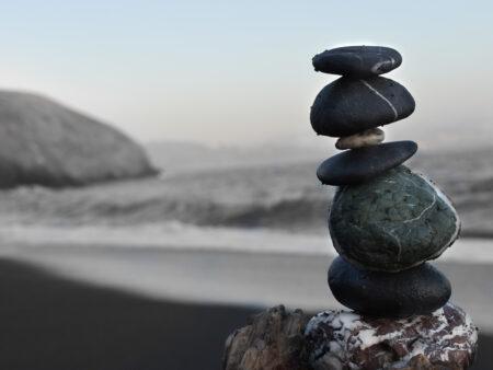 Steine in der Balance