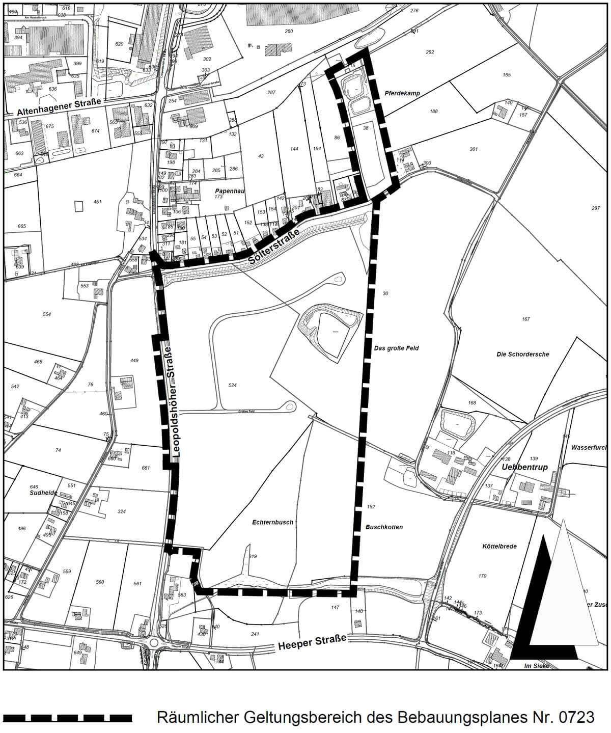 Öffentliche Auslegung des Bebauungsplanes Nr. 0723 „Gewerbegebiet Leopoldshöher Straße“