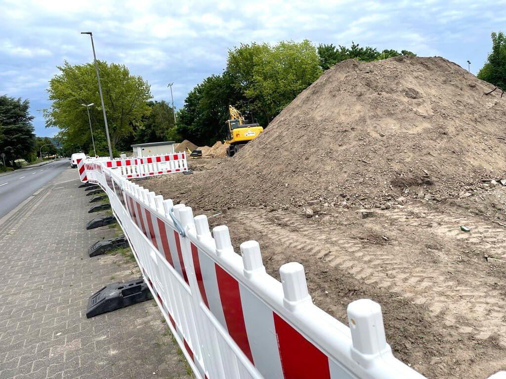 Foto der Baustelle am Schulzentrum Aspe.