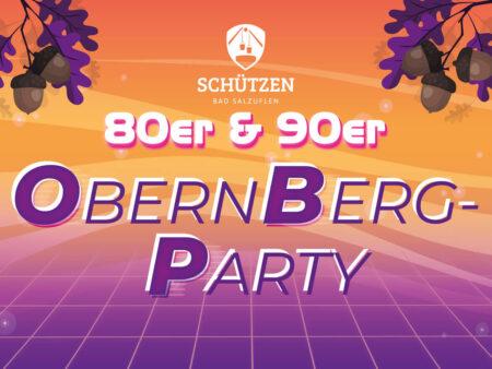 Plakat für die Obernbergparty 2022.