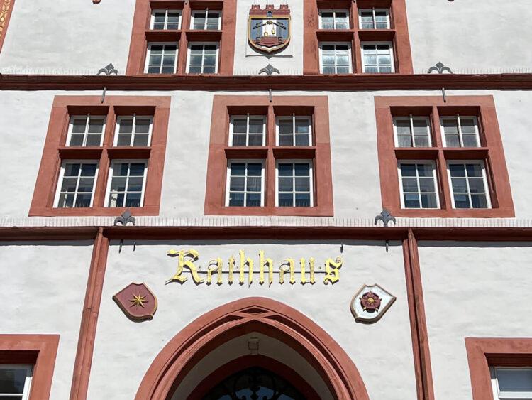 Schriftzug am historischen Rathaus in Bad Salzuflen