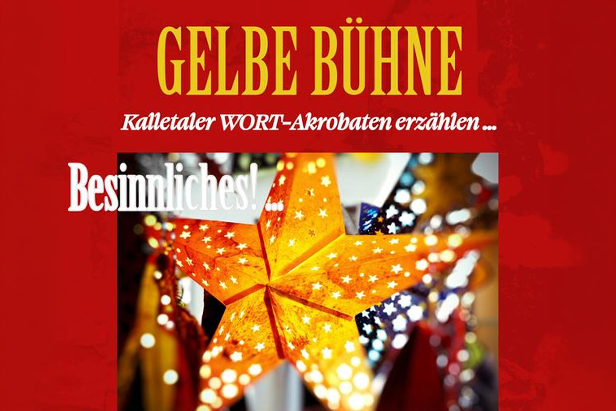 Freie Erzählkunst auf der Gelben Bühne: Besinnliches!